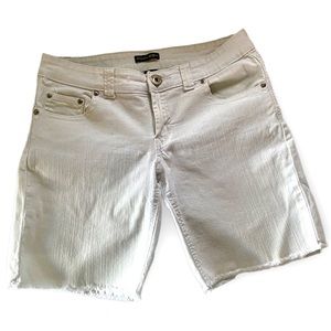 DENIM SHORTS | White | Low Rise | Stretchy
